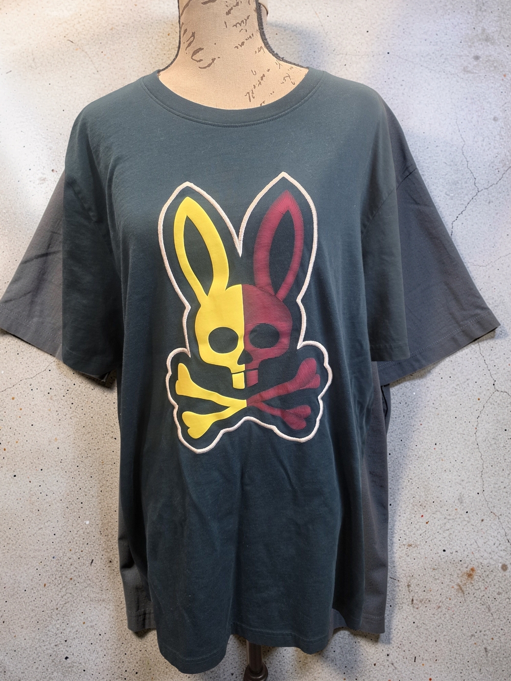 Psycho Bunny Logo Graphic Tee Spruce Green NWOT Size 7 / XL